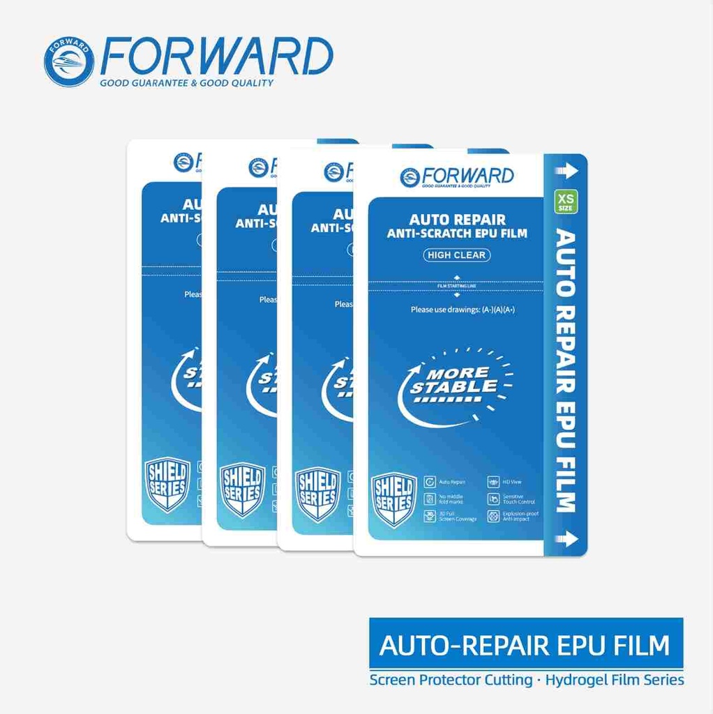 Lot de 20 film EPU anti-rayure pour autoréparation - High Clear - Taille XS