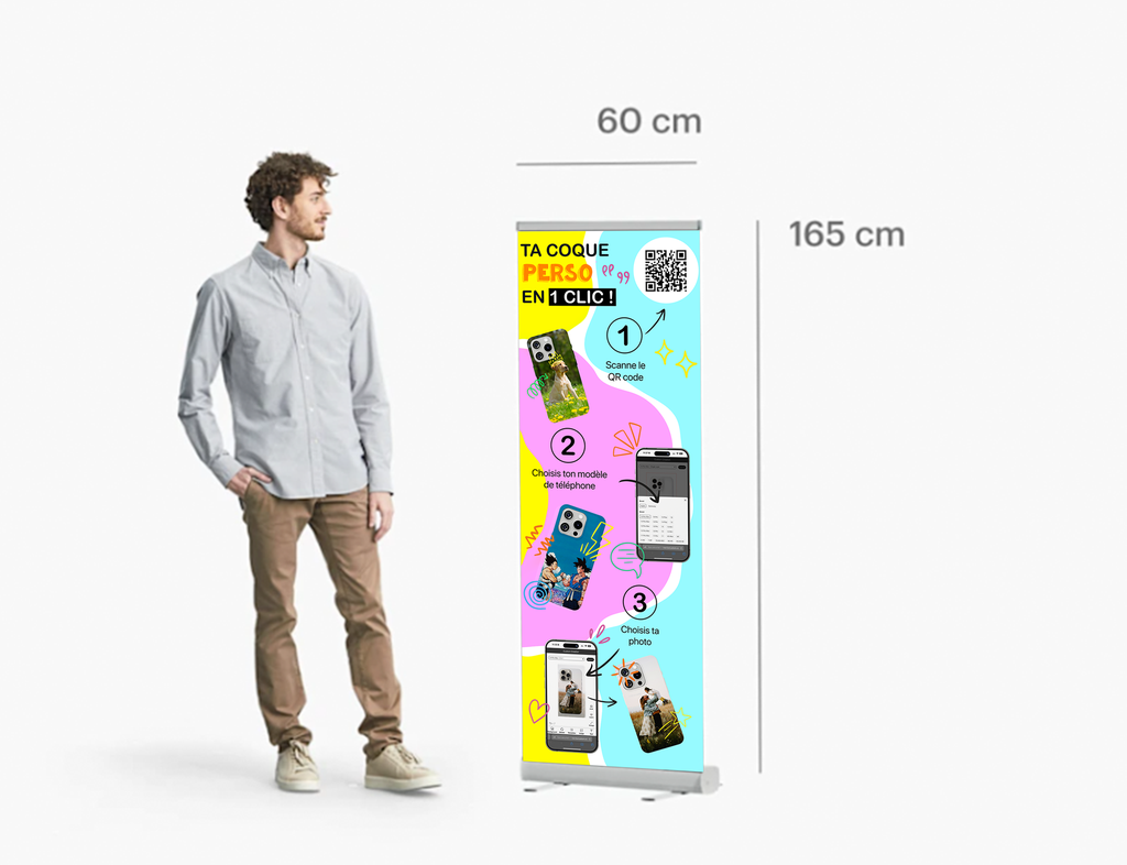 Roll-up publicitaire personnalisé - 165 x 60 cm