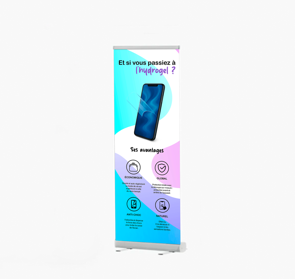 Roll-up publicitaire Hydrogel - 160 x 60 cm
