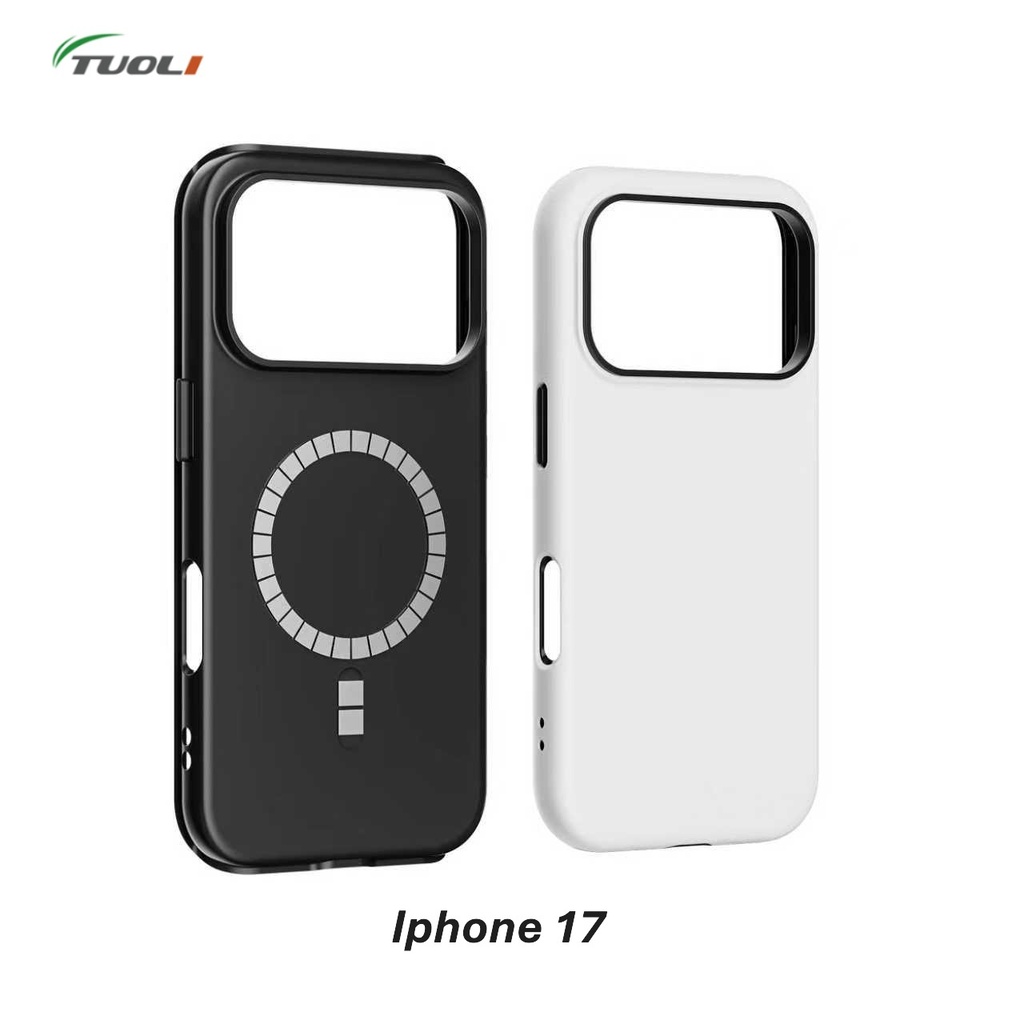 Coque double couche brillante 2 en 1 - avec aimant Magsafe - pour iphone 17
