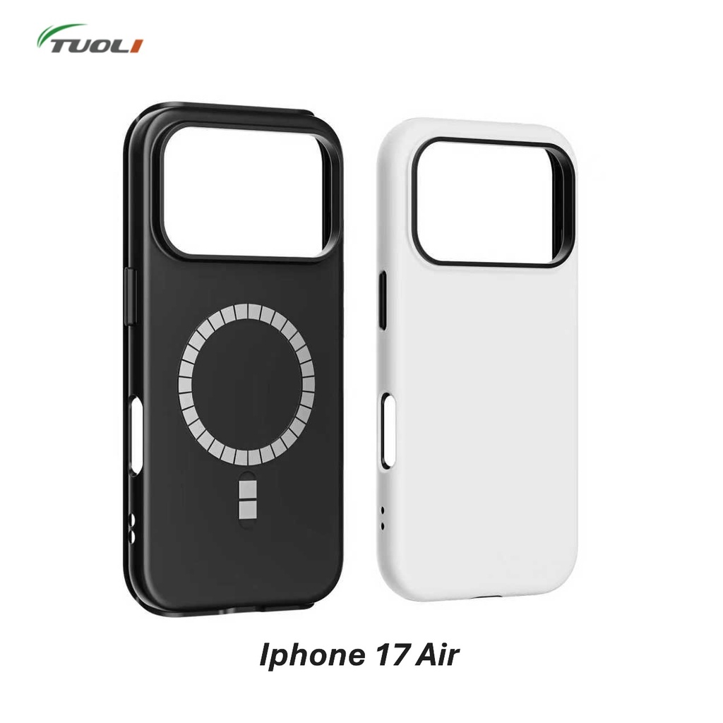 Coque double couche brillante 2 en 1 - avec aimant Magsafe - pour iphone 17 Air